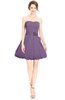 ColsBM Jordynn Chinese Violet Glamorous Fit-n-Flare Zip up Knee Length Ruching Bridesmaid Dresses
