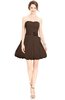 ColsBM Jordynn Copper Glamorous Fit-n-Flare Zip up Knee Length Ruching Bridesmaid Dresses