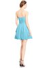 ColsBM Jordynn Light Blue Glamorous Fit-n-Flare Zip up Knee Length Ruching Bridesmaid Dresses