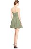 ColsBM Jordynn Moss Green Glamorous Fit-n-Flare Zip up Knee Length Ruching Bridesmaid Dresses