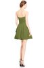 ColsBM Jordynn Olive Green Glamorous Fit-n-Flare Zip up Knee Length Ruching Bridesmaid Dresses