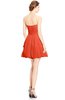 ColsBM Jordynn Tangerine Tango Glamorous Fit-n-Flare Zip up Knee Length Ruching Bridesmaid Dresses