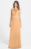 ColsBM Leah Apricot Luxury A-line Sleeveless Zip up Chiffon Floor Length Bridesmaid Dresses