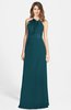 ColsBM Leah Blue Green Luxury A-line Sleeveless Zip up Chiffon Floor Length Bridesmaid Dresses