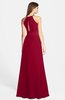 ColsBM Leah Dark Red Luxury A-line Sleeveless Zip up Chiffon Floor Length Bridesmaid Dresses
