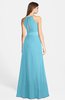ColsBM Leah Light Blue Luxury A-line Sleeveless Zip up Chiffon Floor Length Bridesmaid Dresses