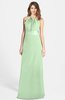 ColsBM Leah Light Green Luxury A-line Sleeveless Zip up Chiffon Floor Length Bridesmaid Dresses
