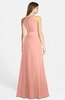 ColsBM Leah Peach Luxury A-line Sleeveless Zip up Chiffon Floor Length Bridesmaid Dresses