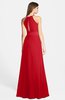 ColsBM Leah Red Luxury A-line Sleeveless Zip up Chiffon Floor Length Bridesmaid Dresses