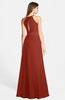ColsBM Leah Rust Luxury A-line Sleeveless Zip up Chiffon Floor Length Bridesmaid Dresses