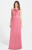 ColsBM Leah Watermelon Luxury A-line Sleeveless Zip up Chiffon Floor Length Bridesmaid Dresses