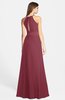 ColsBM Leah Wine Luxury A-line Sleeveless Zip up Chiffon Floor Length Bridesmaid Dresses