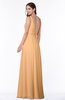 ColsBM Sariah Apricot Elegant Fit-n-Flare Zip up Chiffon Floor Length Bridesmaid Dresses