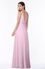 ColsBM Sariah Baby Pink Elegant Fit-n-Flare Zip up Chiffon Floor Length Bridesmaid Dresses