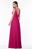 ColsBM Sariah Beetroot Purple Elegant Fit-n-Flare Zip up Chiffon Floor Length Bridesmaid Dresses