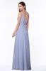 ColsBM Sariah Blue Heron Elegant Fit-n-Flare Zip up Chiffon Floor Length Bridesmaid Dresses