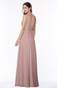 ColsBM Sariah Blush Pink Elegant Fit-n-Flare Zip up Chiffon Floor Length Bridesmaid Dresses