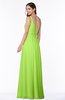 ColsBM Sariah Bright Green Elegant Fit-n-Flare Zip up Chiffon Floor Length Bridesmaid Dresses