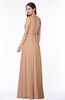 ColsBM Sariah Burnt Orange Elegant Fit-n-Flare Zip up Chiffon Floor Length Bridesmaid Dresses