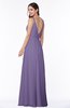 ColsBM Sariah Chalk Violet Elegant Fit-n-Flare Zip up Chiffon Floor Length Bridesmaid Dresses