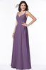ColsBM Sariah Chinese Violet Elegant Fit-n-Flare Zip up Chiffon Floor Length Bridesmaid Dresses