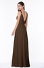 ColsBM Sariah Chocolate Brown Elegant Fit-n-Flare Zip up Chiffon Floor Length Bridesmaid Dresses