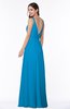 ColsBM Sariah Cornflower Blue Elegant Fit-n-Flare Zip up Chiffon Floor Length Bridesmaid Dresses
