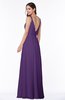 ColsBM Sariah Dark Purple Elegant Fit-n-Flare Zip up Chiffon Floor Length Bridesmaid Dresses