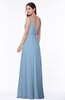ColsBM Sariah Dusty Blue Elegant Fit-n-Flare Zip up Chiffon Floor Length Bridesmaid Dresses