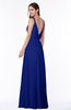 ColsBM Sariah Electric Blue Elegant Fit-n-Flare Zip up Chiffon Floor Length Bridesmaid Dresses