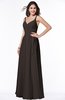 ColsBM Sariah Fudge Brown Elegant Fit-n-Flare Zip up Chiffon Floor Length Bridesmaid Dresses