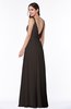 ColsBM Sariah Fudge Brown Elegant Fit-n-Flare Zip up Chiffon Floor Length Bridesmaid Dresses