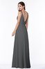 ColsBM Sariah Grey Elegant Fit-n-Flare Zip up Chiffon Floor Length Bridesmaid Dresses