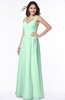 ColsBM Sariah Honeydew Elegant Fit-n-Flare Zip up Chiffon Floor Length Bridesmaid Dresses