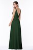 ColsBM Sariah Hunter Green Elegant Fit-n-Flare Zip up Chiffon Floor Length Bridesmaid Dresses