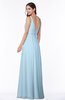 ColsBM Sariah Ice Blue Elegant Fit-n-Flare Zip up Chiffon Floor Length Bridesmaid Dresses