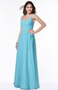 ColsBM Sariah Light Blue Elegant Fit-n-Flare Zip up Chiffon Floor Length Bridesmaid Dresses