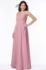ColsBM Sariah Light Coral Elegant Fit-n-Flare Zip up Chiffon Floor Length Bridesmaid Dresses
