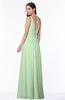 ColsBM Sariah Light Green Elegant Fit-n-Flare Zip up Chiffon Floor Length Bridesmaid Dresses