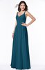 ColsBM Sariah Moroccan Blue Elegant Fit-n-Flare Zip up Chiffon Floor Length Bridesmaid Dresses