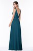 ColsBM Sariah Moroccan Blue Elegant Fit-n-Flare Zip up Chiffon Floor Length Bridesmaid Dresses
