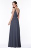 ColsBM Sariah Nightshadow Blue Elegant Fit-n-Flare Zip up Chiffon Floor Length Bridesmaid Dresses
