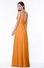 ColsBM Sariah Orange Elegant Fit-n-Flare Zip up Chiffon Floor Length Bridesmaid Dresses