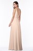 ColsBM Sariah Peach Puree Elegant Fit-n-Flare Zip up Chiffon Floor Length Bridesmaid Dresses