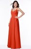 ColsBM Sariah Persimmon Elegant Fit-n-Flare Zip up Chiffon Floor Length Bridesmaid Dresses