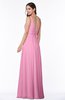 ColsBM Sariah Pink Elegant Fit-n-Flare Zip up Chiffon Floor Length Bridesmaid Dresses
