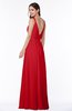 ColsBM Sariah Red Elegant Fit-n-Flare Zip up Chiffon Floor Length Bridesmaid Dresses