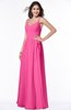 ColsBM Sariah Rose Pink Elegant Fit-n-Flare Zip up Chiffon Floor Length Bridesmaid Dresses