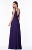ColsBM Sariah Royal Purple Elegant Fit-n-Flare Zip up Chiffon Floor Length Bridesmaid Dresses
