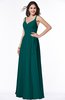 ColsBM Sariah Shaded Spruce Elegant Fit-n-Flare Zip up Chiffon Floor Length Bridesmaid Dresses